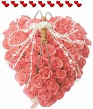 Сердечко из роз - Открытки цветы для Одноклассников