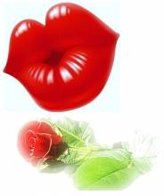 Поцелуй и роза - Открытки поцелуи для Одноклассников