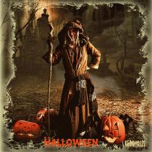 поздравительная открытка хеллоуин - страшная картинка хеллоуин