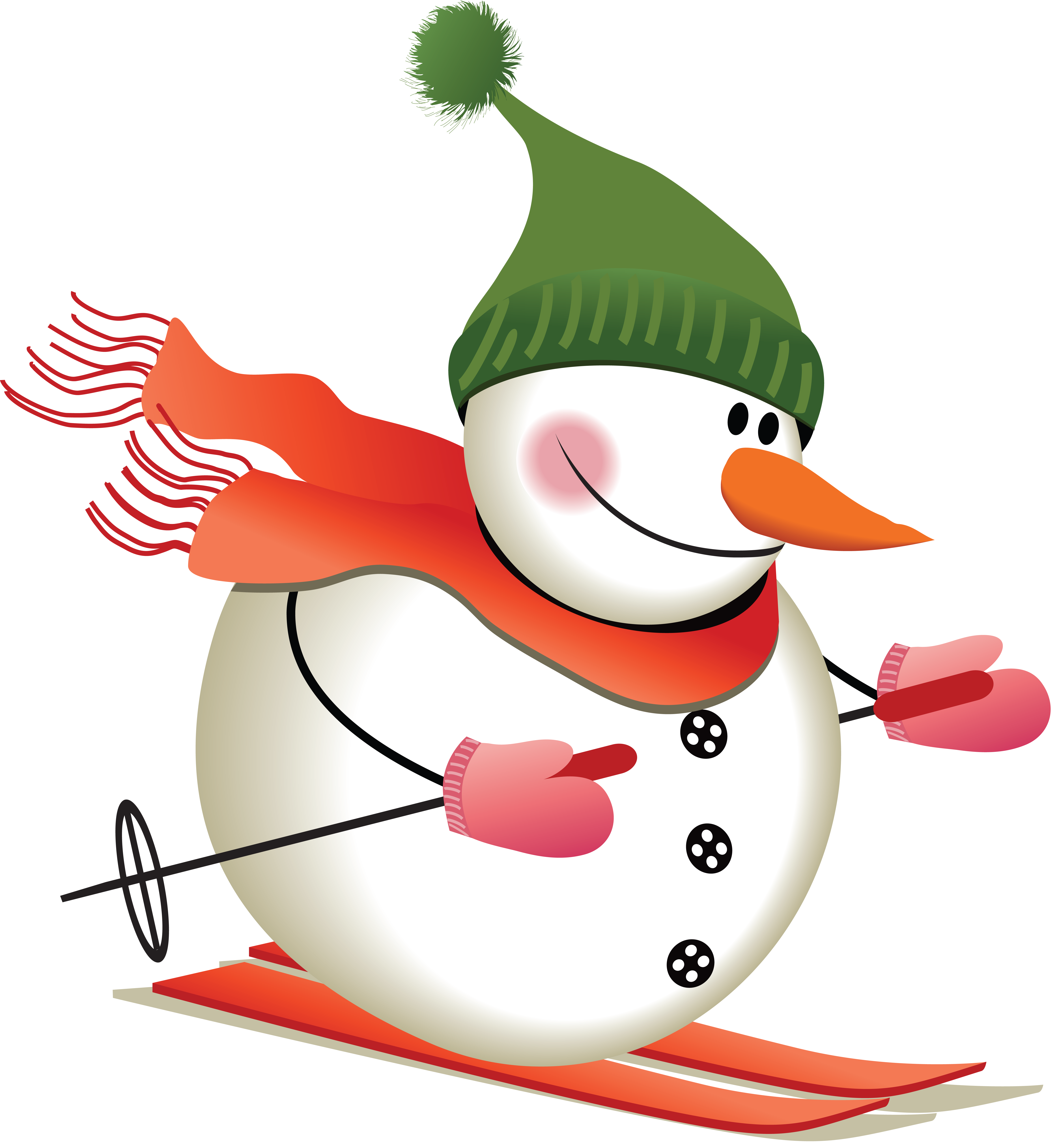 поздравительная открытка снеговики