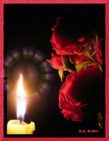 поздравительная открытка свечи