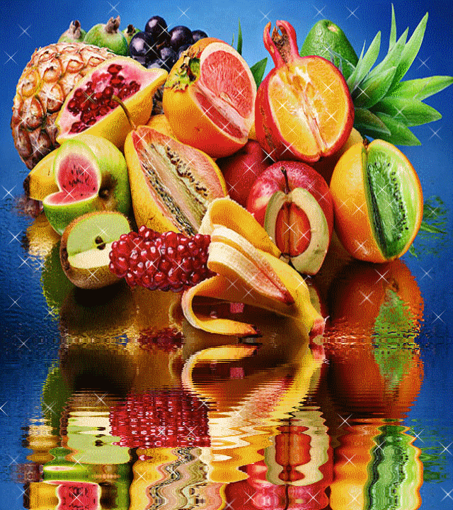 поздравительная открытка фрукты