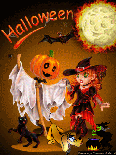 поздравительная открытка хэллоуин