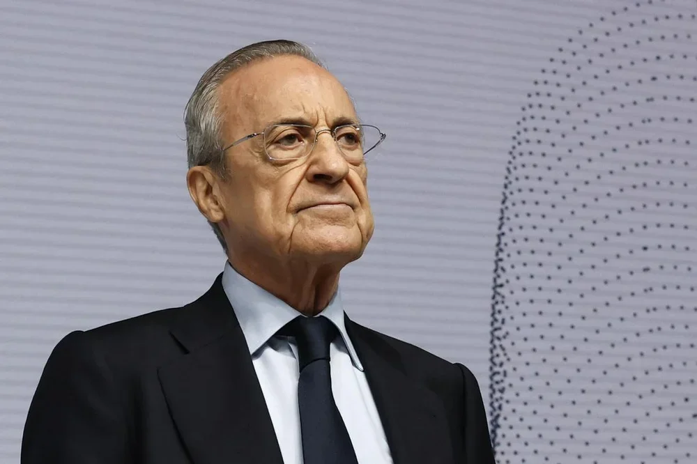 FOTODELDIA MADRID (ESPAÑA), 08/05/2026.- El presidente de ACS, Florentino Pérez durante la junta de accionistas del grupo celebrado este viernes en Madrid en la que se vota la reelección de Juan Santamaría, su actual CEO, como consejero ejecutivo por cuatro años más, así como un plan de incentivos a largo plazo para directivos y profesionales de la constructora. EFE/ Chema Moya